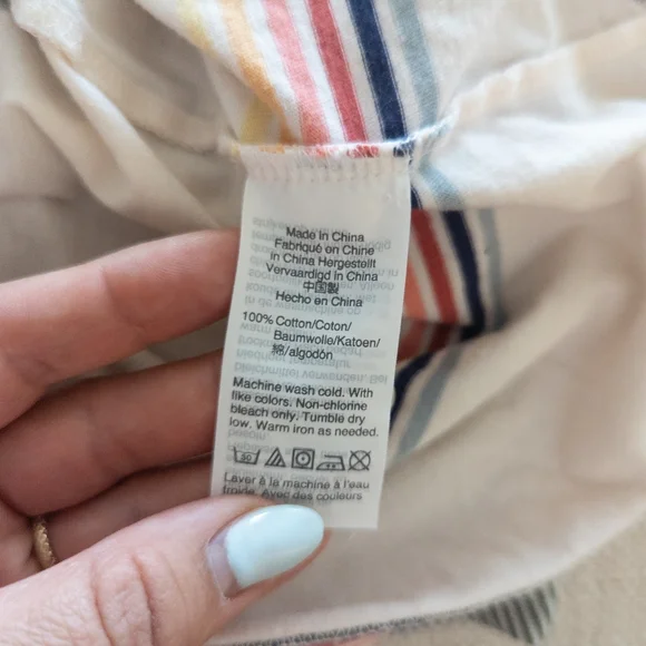 Madewell Northside Vintage Tee in Rainbow Stripe - Size XS - 100% Cotton - Picture 5 of 7